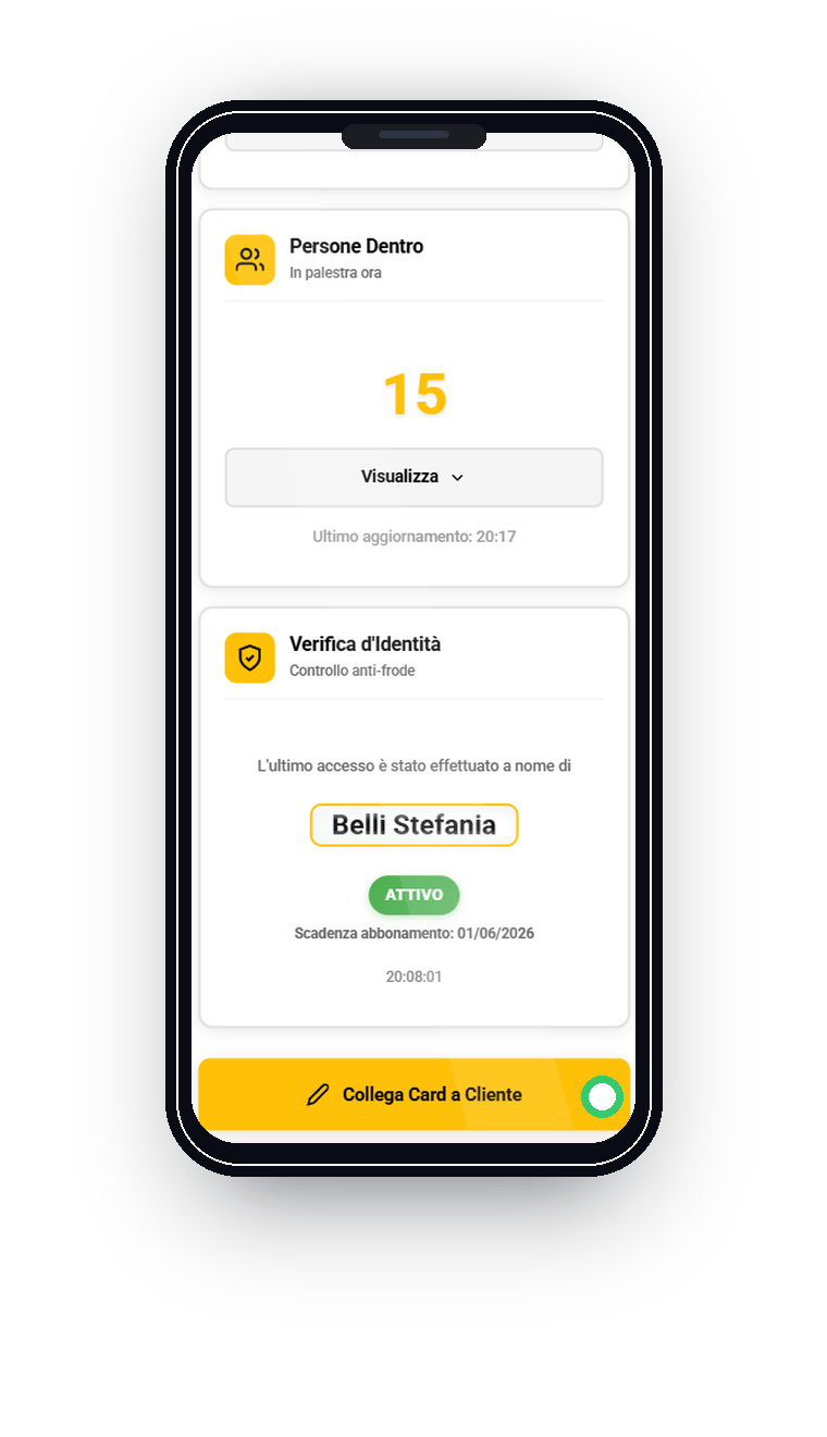 Praesidiums personalepanel på mobil